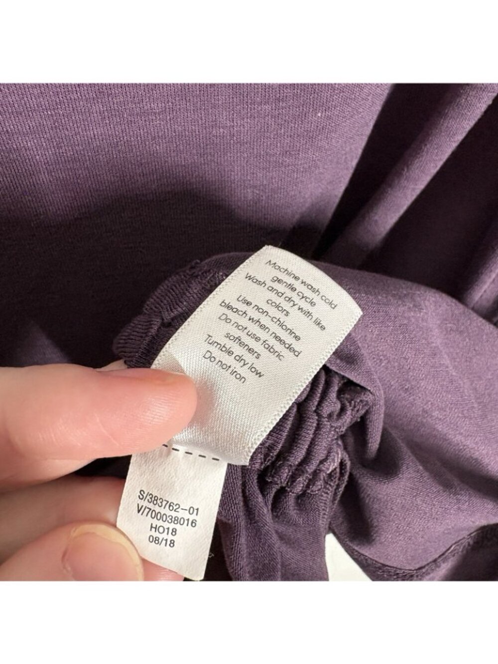 Athleta Women M Purple Encore Cinch Sides Long Sleeve Scoop Neck T-Shirt - Picture 11 of 12